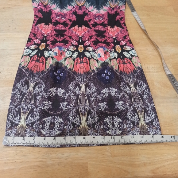 Lulu’s Rococo Supernova Fuchsia Mirror Print Dress Sz S  Small Kaleidoscope - Picture 14 of 16